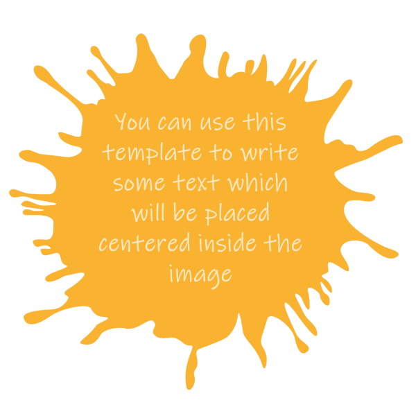Yellow Modern Art Blob Image with your free personal text
