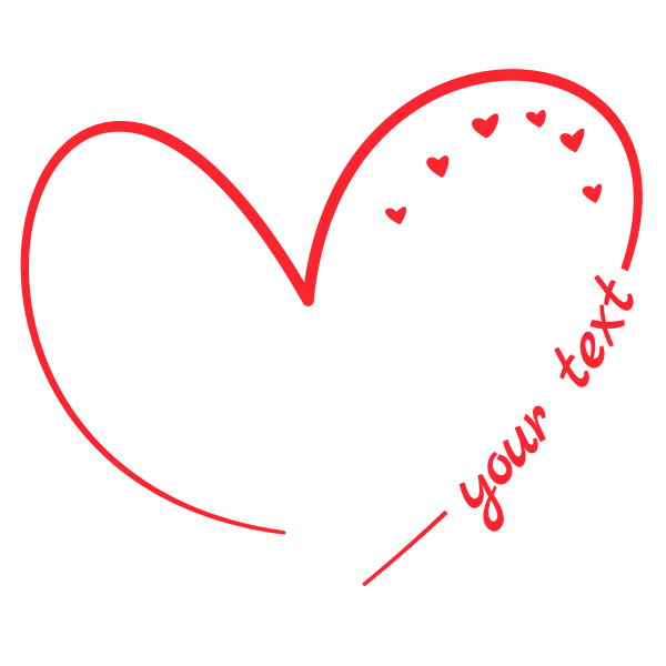 Heart 112: Heart Image with free personal text