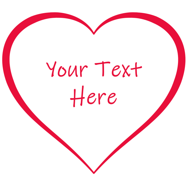 Heart 121: Heart Symbol Image with your personal text