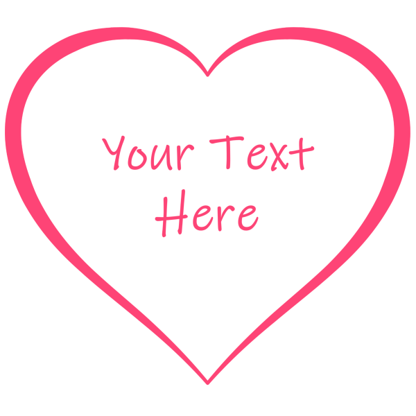 Heart 122: Heart Symbol Image with your personal text