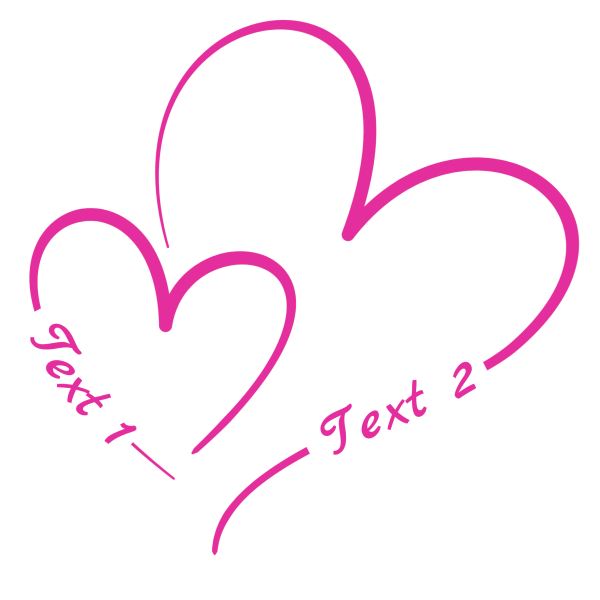 Violet Heart Symbol with free personal text