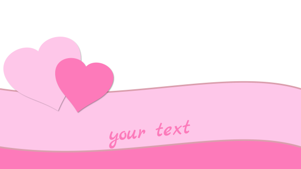 Free Pink Heart Image for child birth with personal text