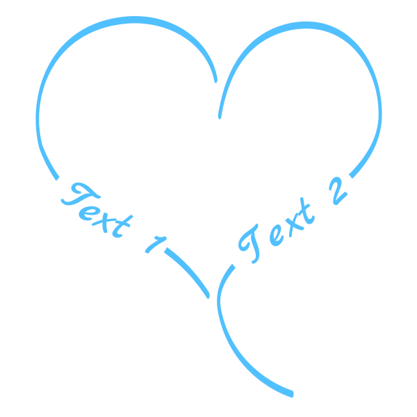 Heart 78: Azure Heart Symbol Image with text