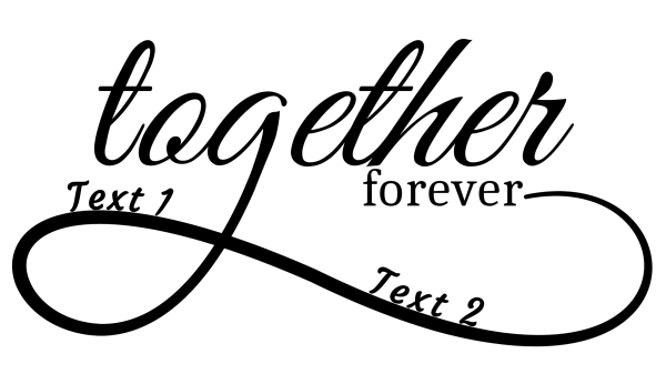 Infinity 139: Infinity Symbol Together Forever with customizable text