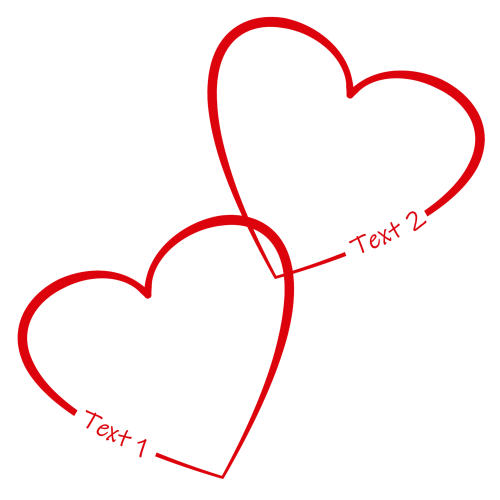 Heart Symbols With Personal Text