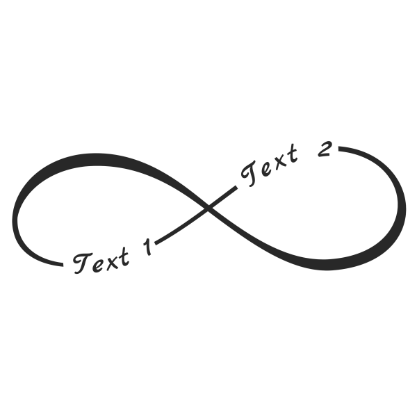 Infinity Symbol with custom text