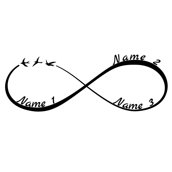 Infinity tattoo that says 